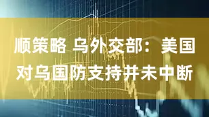 顺策略 乌外交部：美国对乌国防支持并未中断