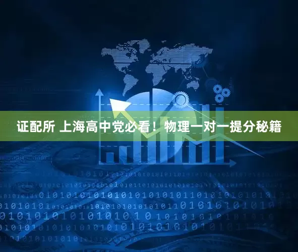 证配所 上海高中党必看！物理一对一提分秘籍
