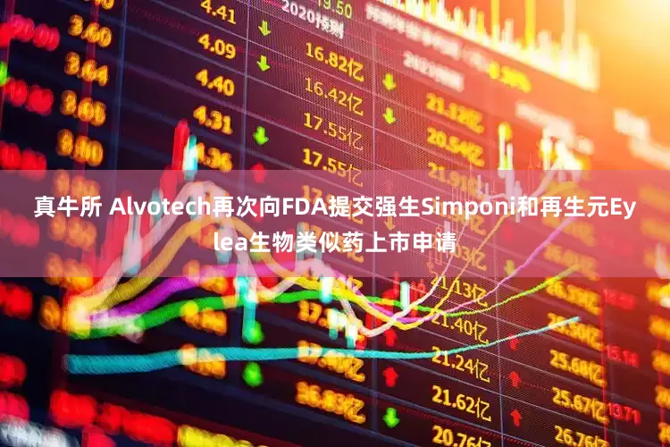 真牛所 Alvotech再次向FDA提交强生Simponi和再生元Eylea生物类似药上市申请